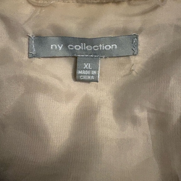 NY Collection Faux Fur Cropped Jacket SOFT Champagne Tan Glam Party Shrug Sz XL - Picture 3 of 6